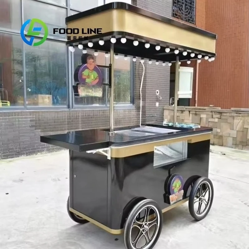 

Customized High Performance Mobile Ice Cream Push Cart for Commercial Street Fair Park Festival & Event Sale