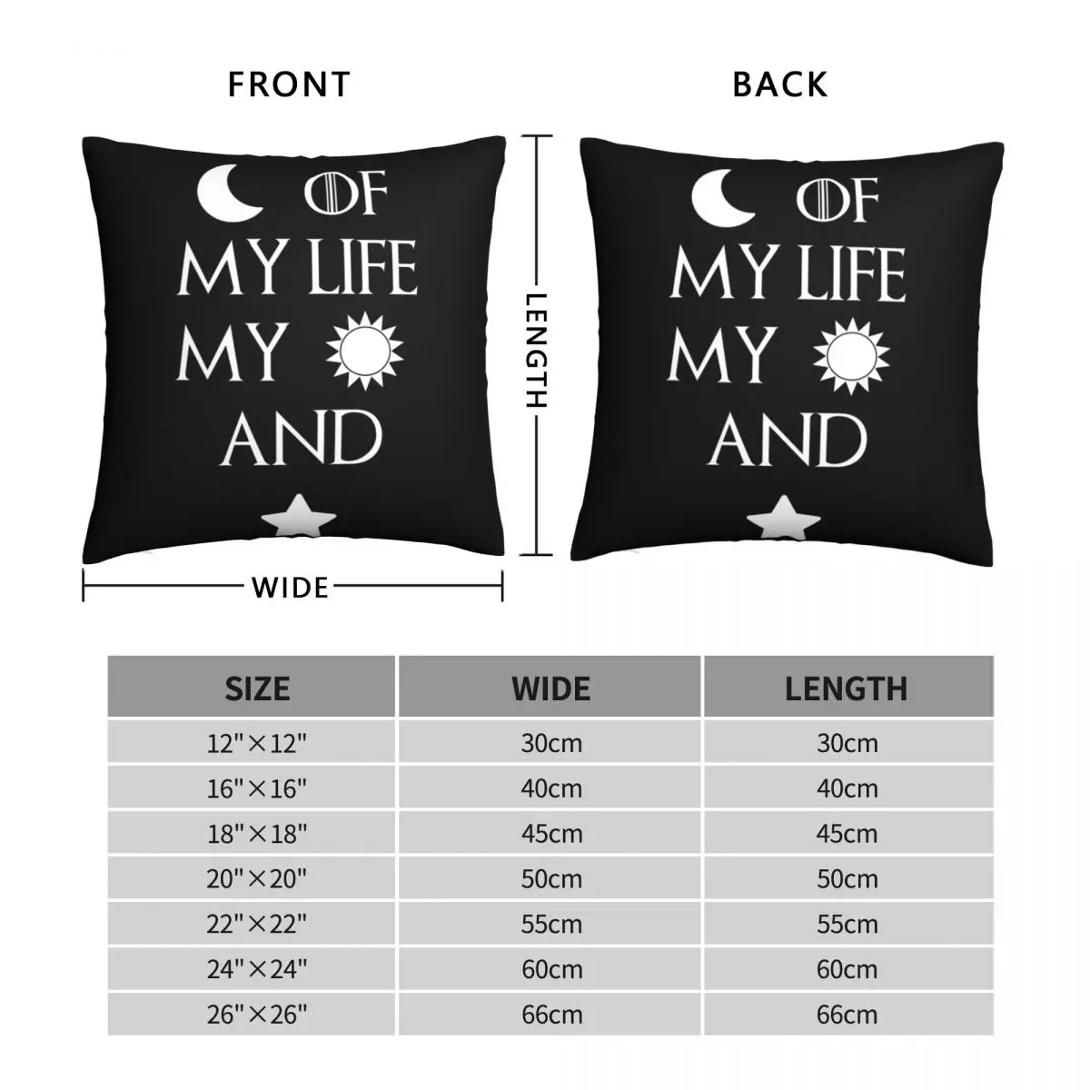 Moon Of My Life Square Pillowcase Polyester Linen Velvet Pattern Zip Decorative Pillow Case Sofa Cushion Cover