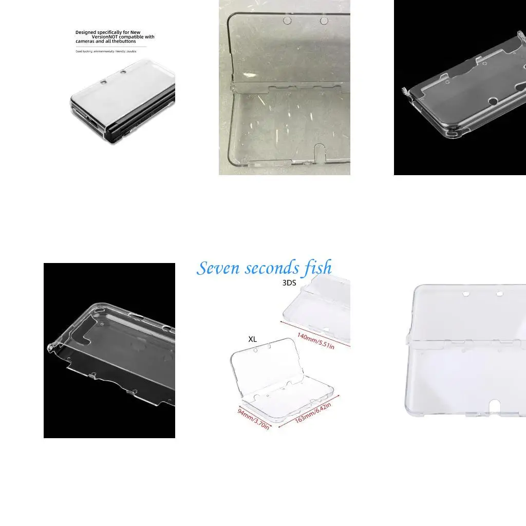 

L74B Clear Cover Plastic Case Gamepad Frame Skin Protective Housing Fit for New 3DS XL LL / New 3DS Game Accessory
