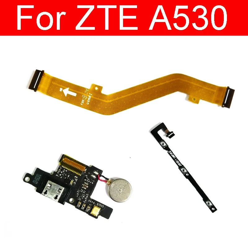 

On / Off Power & Down / Up Volume Flex Cable For ZTE A530 A606 Mainboard USB Charger Charging Board Flex Ribbon Replacement