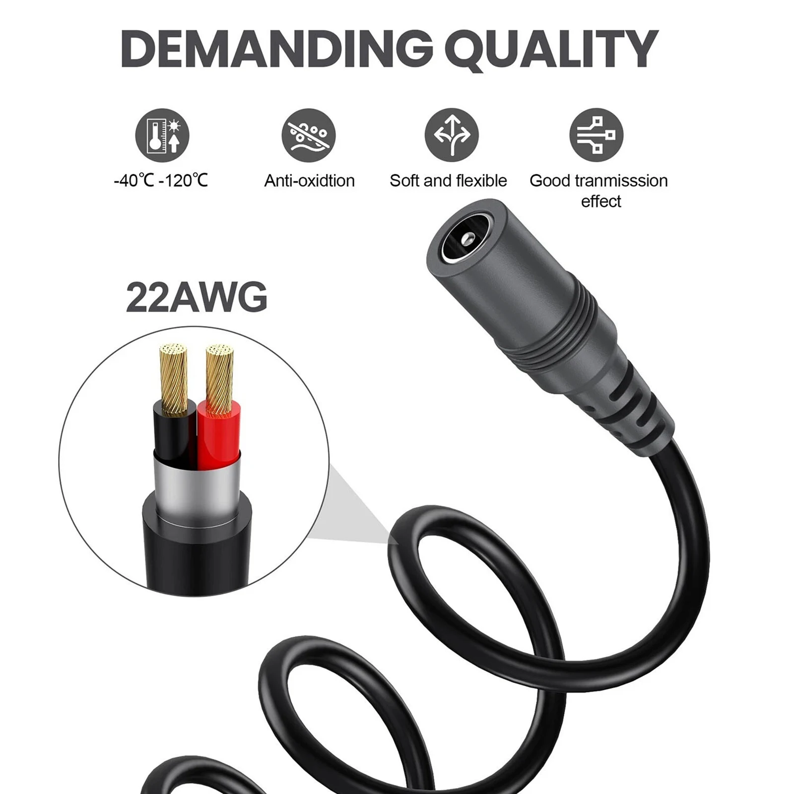 9V DC Adapter Power Cord 1 To 2 3 5 6 8 10 Ways with Cable Ties Guitar Powers Supply Splitter Noise Reduction for Guitar Pedals