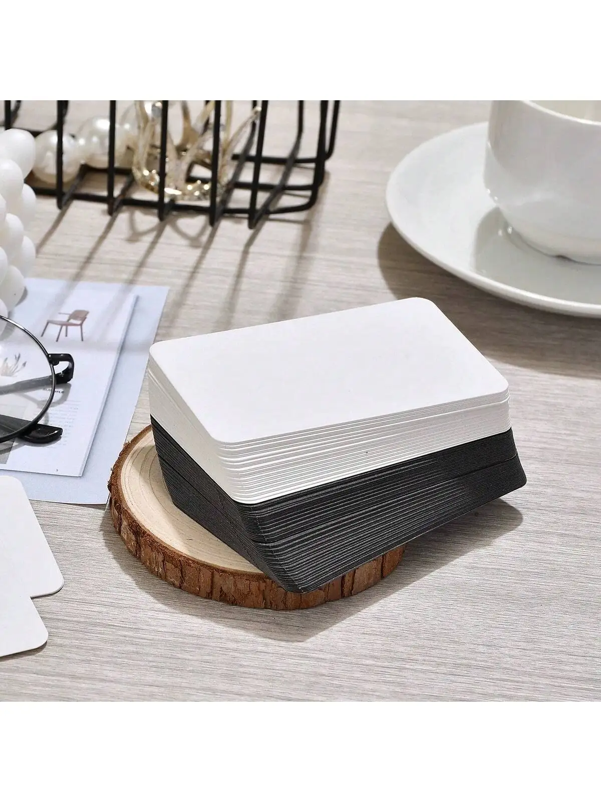 50/100pcs Blank White Cardstock Small Cards-Word Card/Bookmark/Message Pad/Literacy Card/Postcard-DIY Minimalist Cards