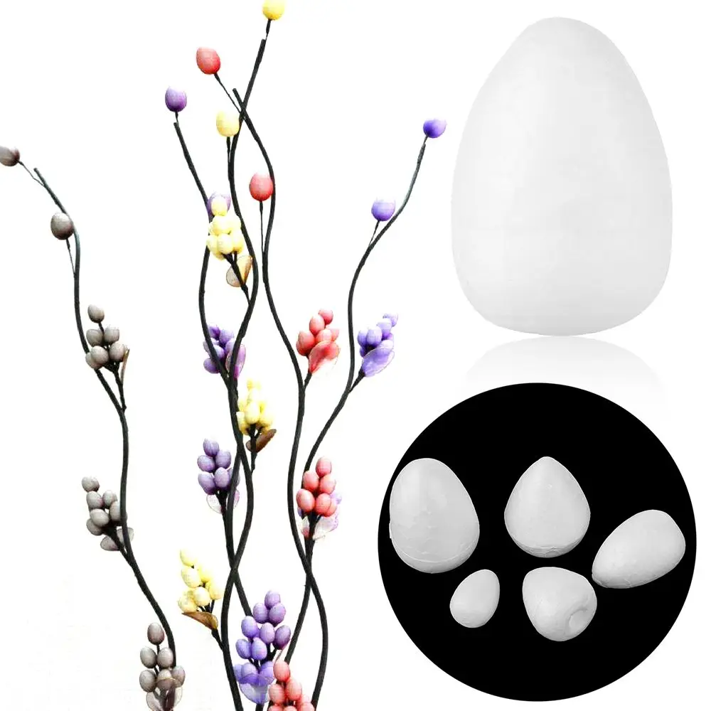 20pcs/bag New Styrofoam Wedding Decor Kitchen Accessories  Favors White Craft Balls Foam Flower DIY Painting Drop Shape