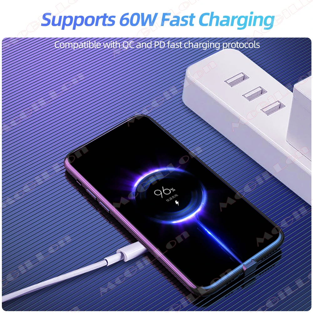 USB3.2 60W Ellenbogen Typ C Stecker auf Buchse Kabel FPC Flexibles Kabel für Apple Android Tablet Lade Daten Sync Typ C Stecker – Detail 4