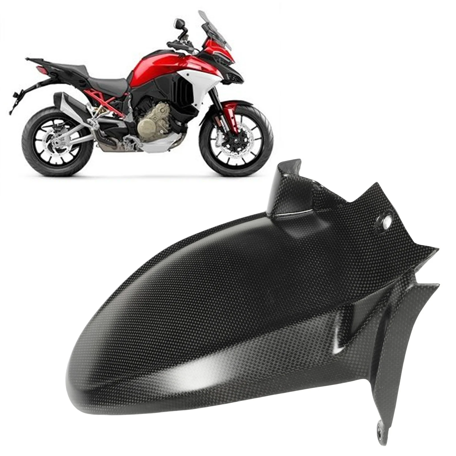 Motorcycle Rear Mudguard Carbon Fiber Replacement for Ducati Multistrada V4 V4S 2021 and Up