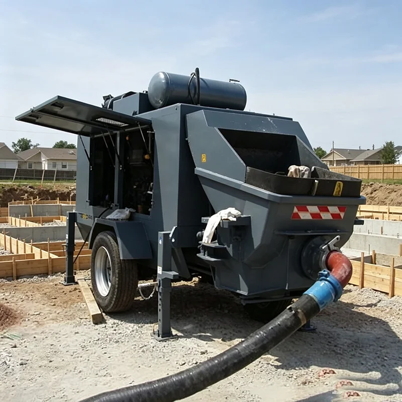 Hydraulic Concrete Pump Portable Concrete Pump for Basement and Villa Building