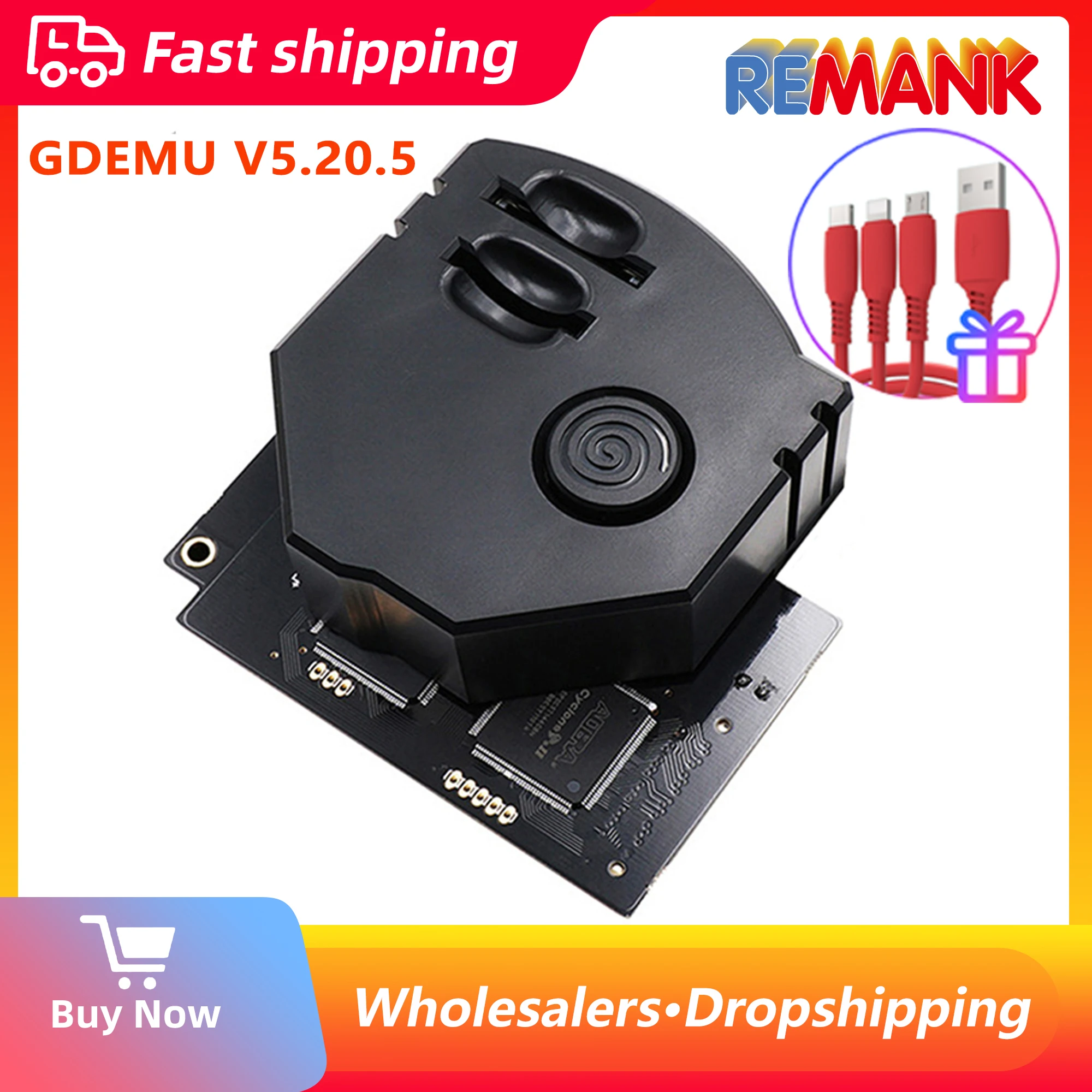 

REMANK 5.20.5 GDEMU Set V5.15b For SEGA Dreamcast Optical Drive Emulation Board Remote Card Mount For DC VA1 Video Game Console