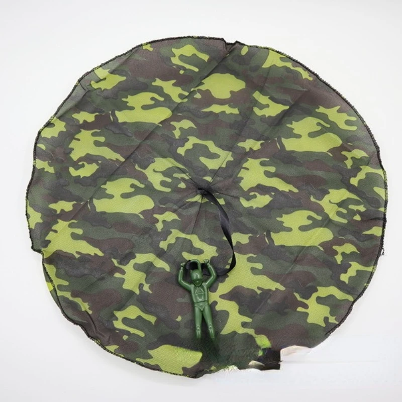 1pcs Kids Hand Throwing Parachute Toy For Children's Camouflage Parachute With Figure Soldier Outdoor Fun Sports Play Game