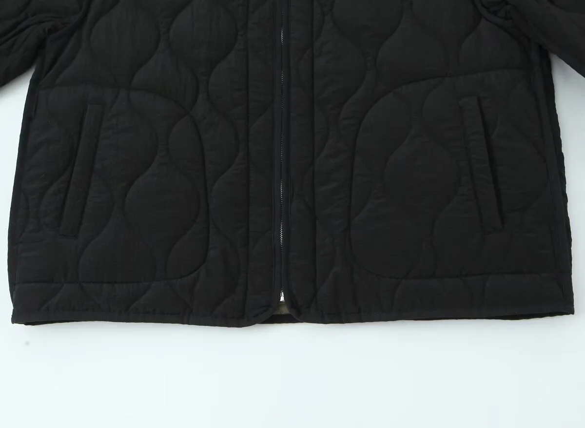 2025 الخريف منتج جديد المرأة عادية جولة الرقبة طويلة الأكمام اللون التباين الربط جهين يرتدي سترة قطن #6