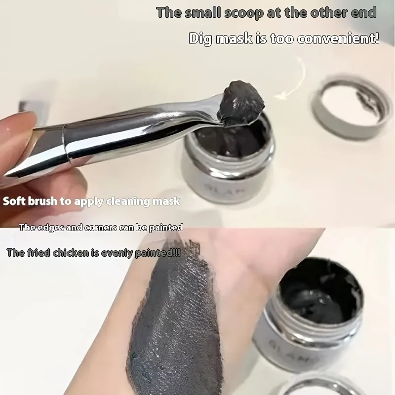 Pincel de maquillaje y máscara de doble punta, aplicador facial profesional para aplicación y herramienta de limpieza de mascarillas de arcilla