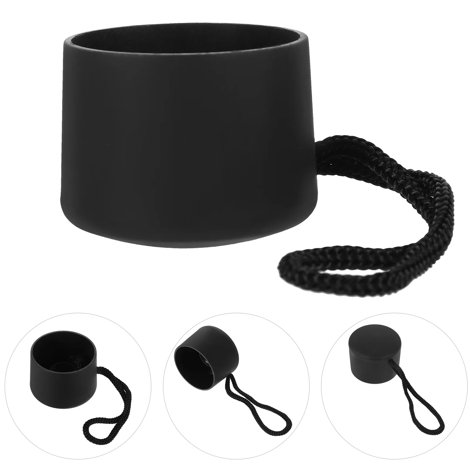 

Rain Umbrella Handle Repair Parts Umbrellas for Replacement Folding Black Plastic Handles