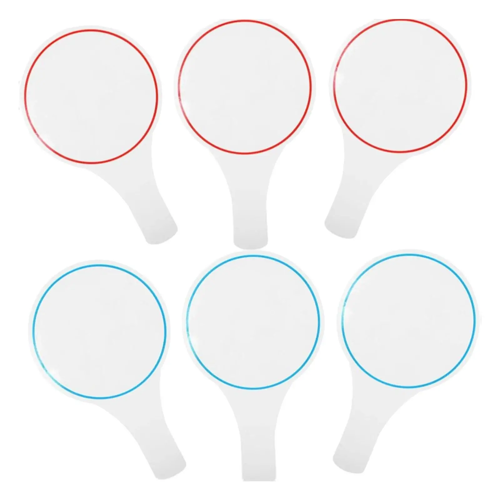 6x Erasable Scoreboards Blank Whiteboards Single Side Handheld Scoring Boards Writing Boards for Competition School Classroom
