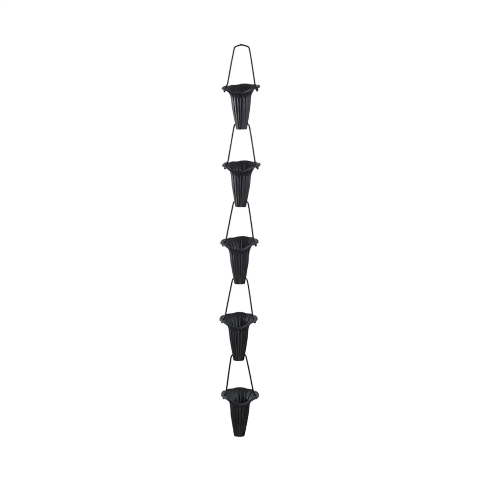 Outdoor Rainwater Catcher Chain Trumpet Flower Drainage Gutter Replacement for Garden Courtyard