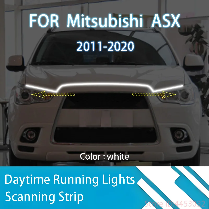 FOR	Mitsubishi 	ASX	2011-2019	New upgrade LED Daytime Running Light Scan Starting Car Hood DRL Guide Decorative Ambient Lamp 12V
