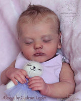 NPK 20inch  Unfinished Unpainted Reborn Doll Kit Alessia DIY Blank parts with Cloth Body Fresh Color Soft Touch