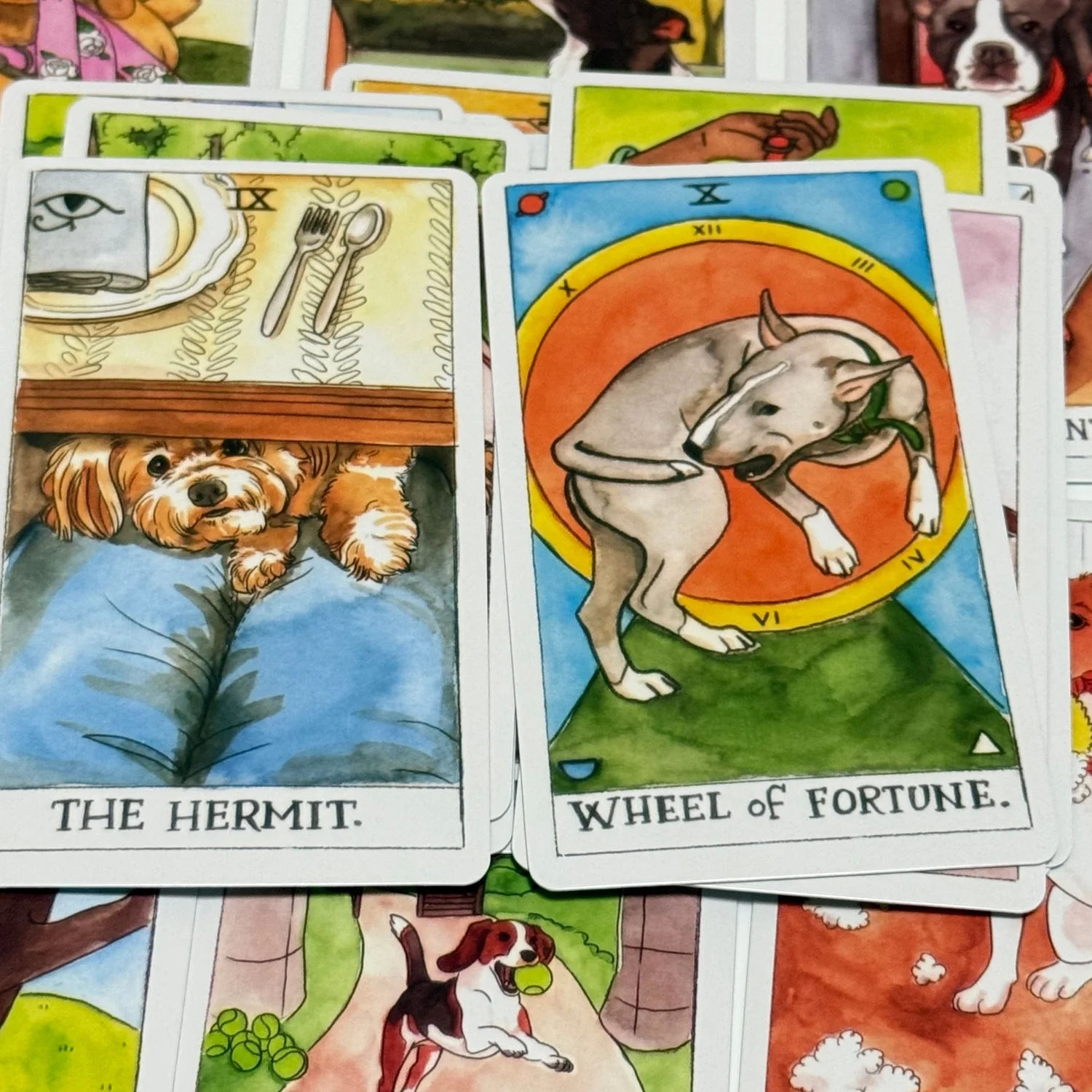 Dog Tarot Deck Cute 78PCS Waite Tarot Cards Canine Watercolor Illustrations - Unique Dog Lover Gift - view 6