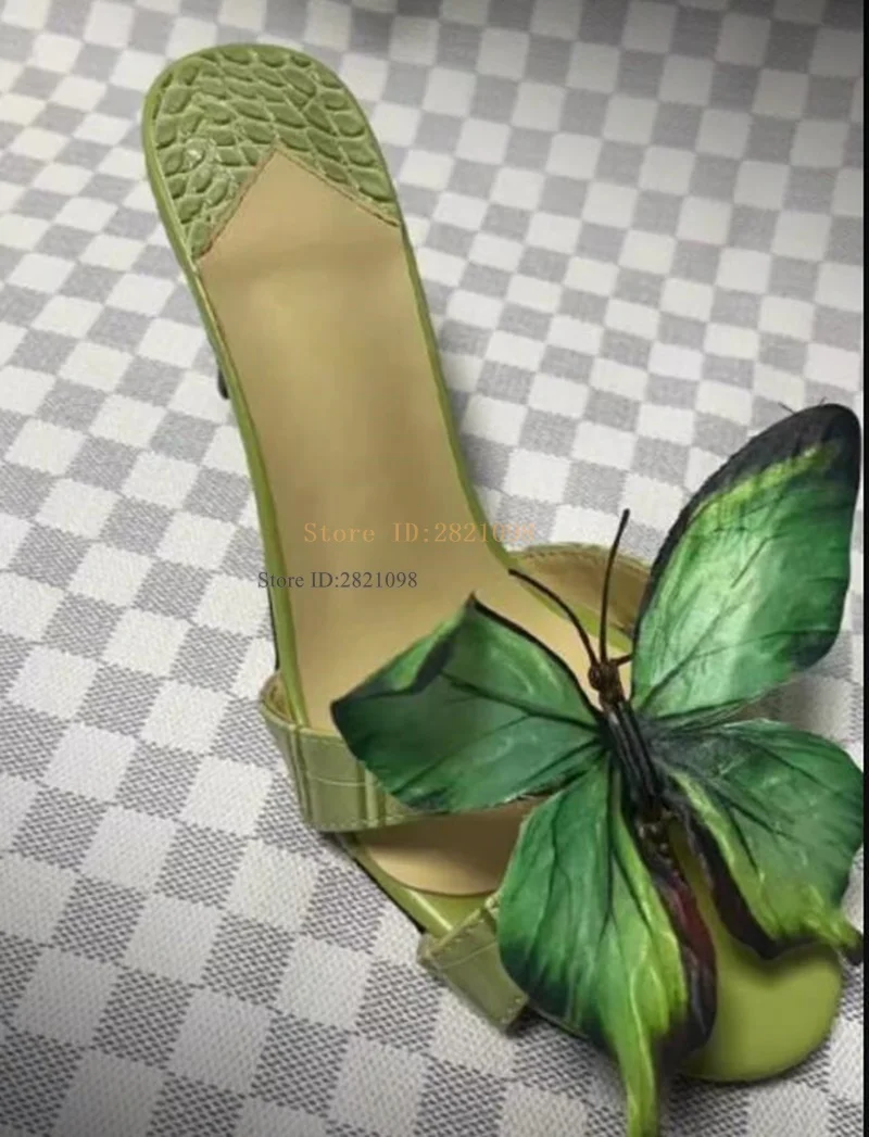 Skórzane motylkowe sandały na cienkim obcasie w dopasowanym kolorze sandały na wysokim obcasie damskie wąskie paski z wystającym palcem letnie buty imprezowe