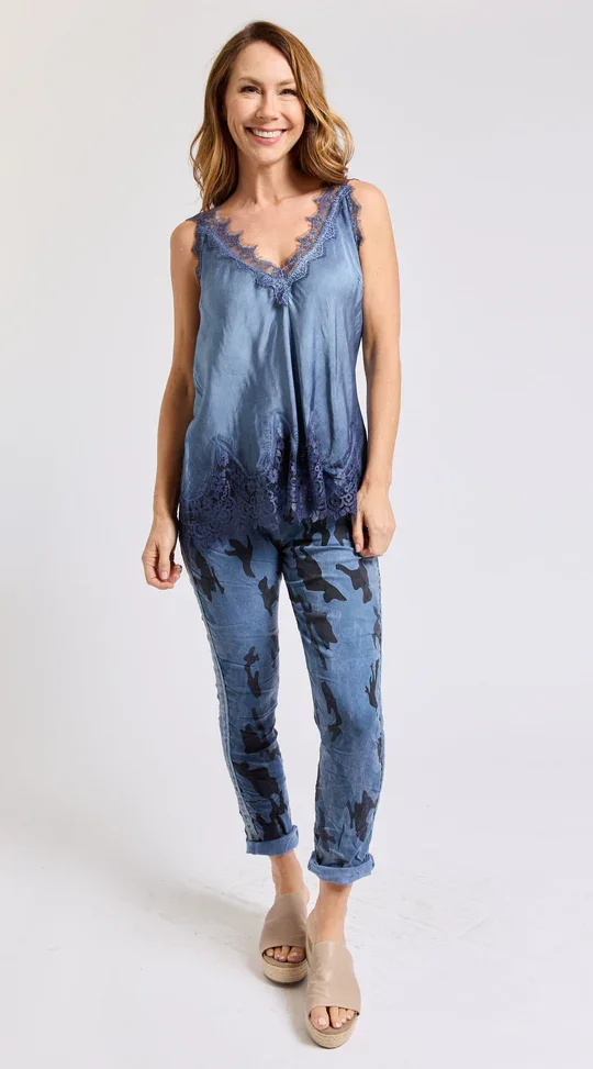 Camisetas sin mangas con ribete de encaje para mujer, camisetas de color sólido sin mangas con cuello en V, camisas holgadas