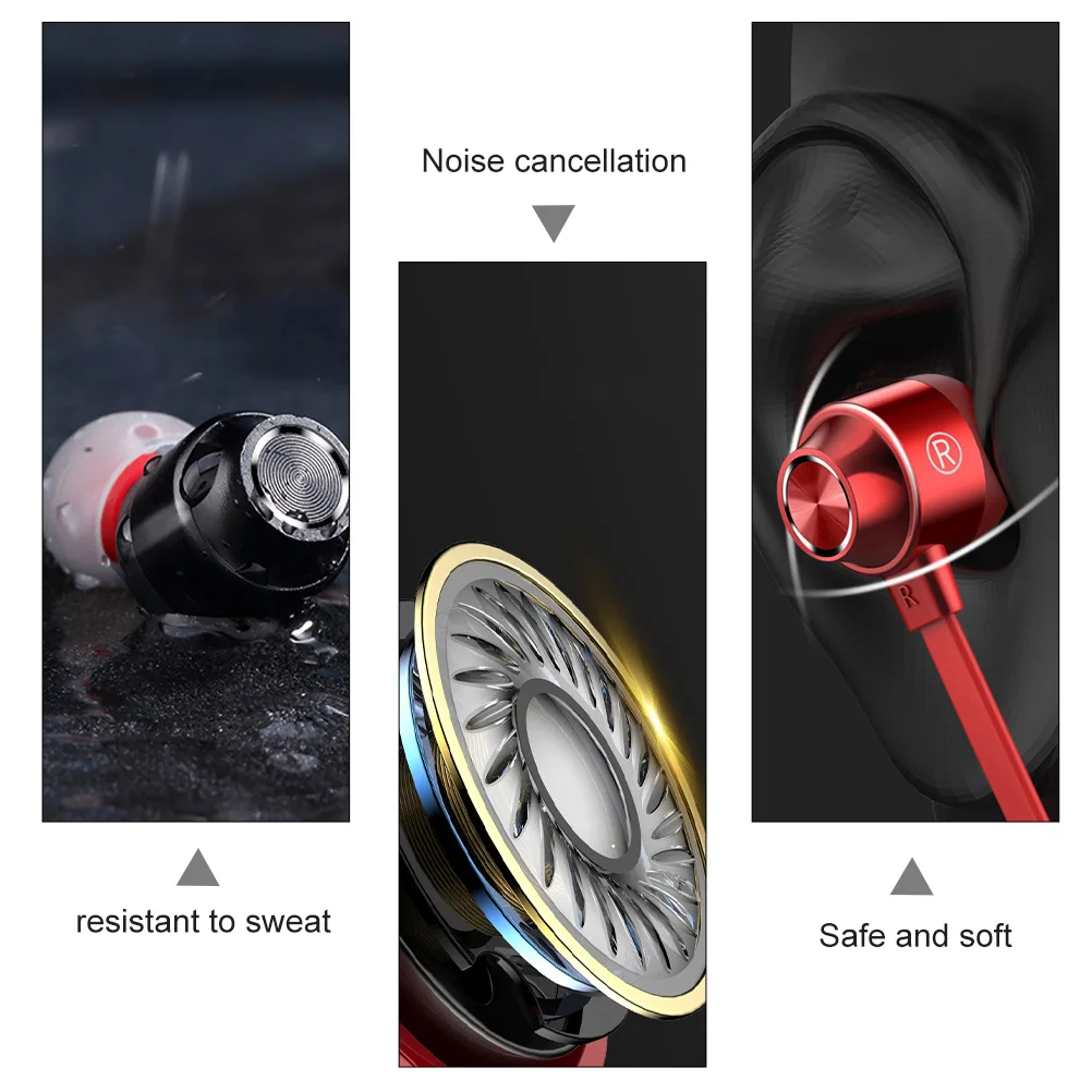

1pc Wireless 5.1 Sweatproof Earphones Noise Cancelling Sports Headset In-Ear Design For Gym Running Travel 10H Standby