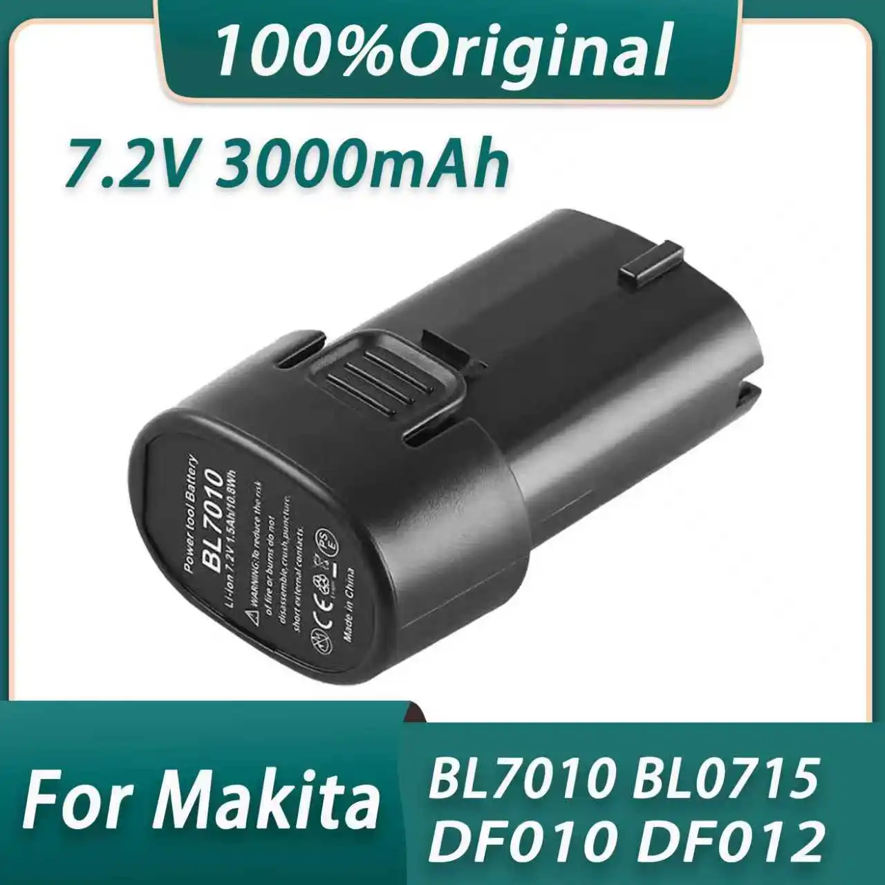

100%Original Electric tool battery 7.2V 3000mah BL7010 BL0715 DF010 DF012 DF022 7.2-4 194355-2 194356-3