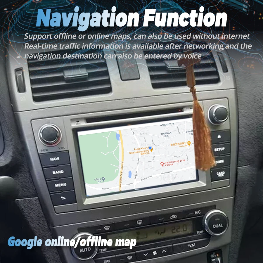 7 polegada ai voz carplay android 15 rádio do carro estéreo para toyota avensis 2009 - 2015 navegação gps multimídia tela do jogador de vídeo