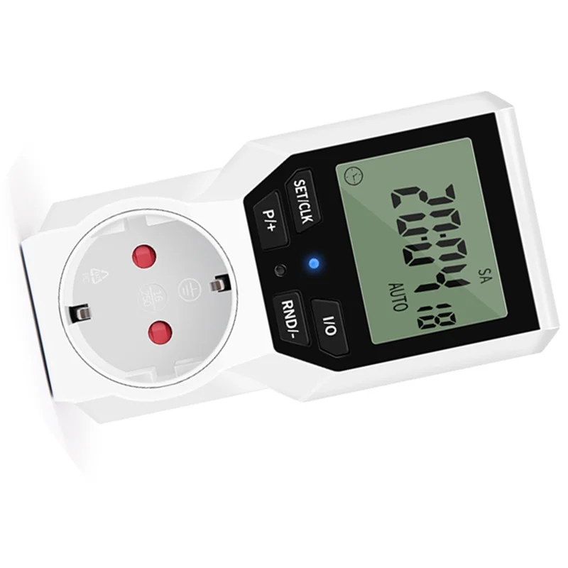 ABJF-Smart Timer Socket Digital Electronic Timer Switch EU Plug LCD Display Programmable Timing Control Automatic Protector