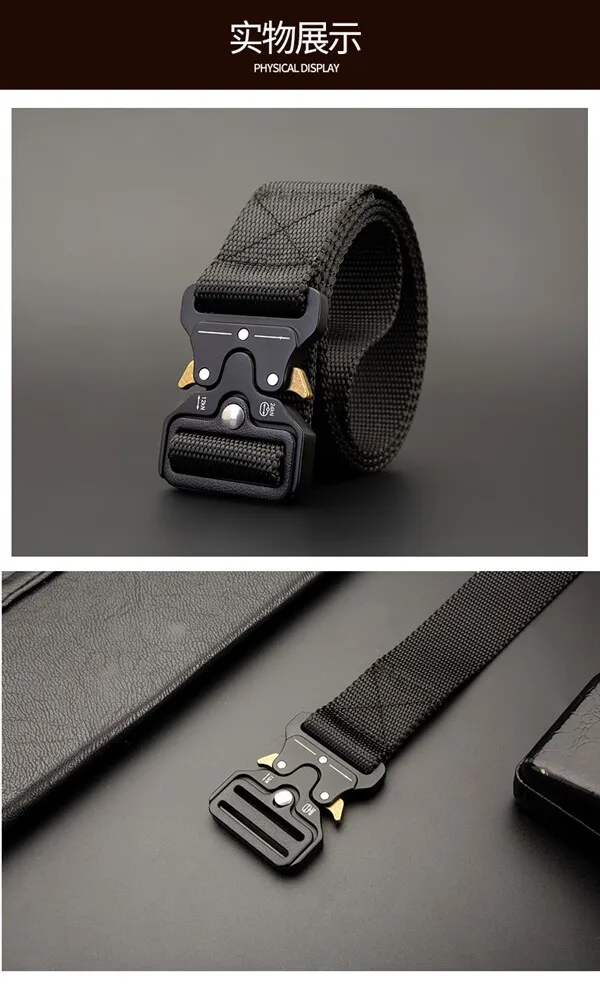 Tactical Belt for Men Tactical Military Belt Work Casual Multi-functional Outdoor Canvas Belts designer men