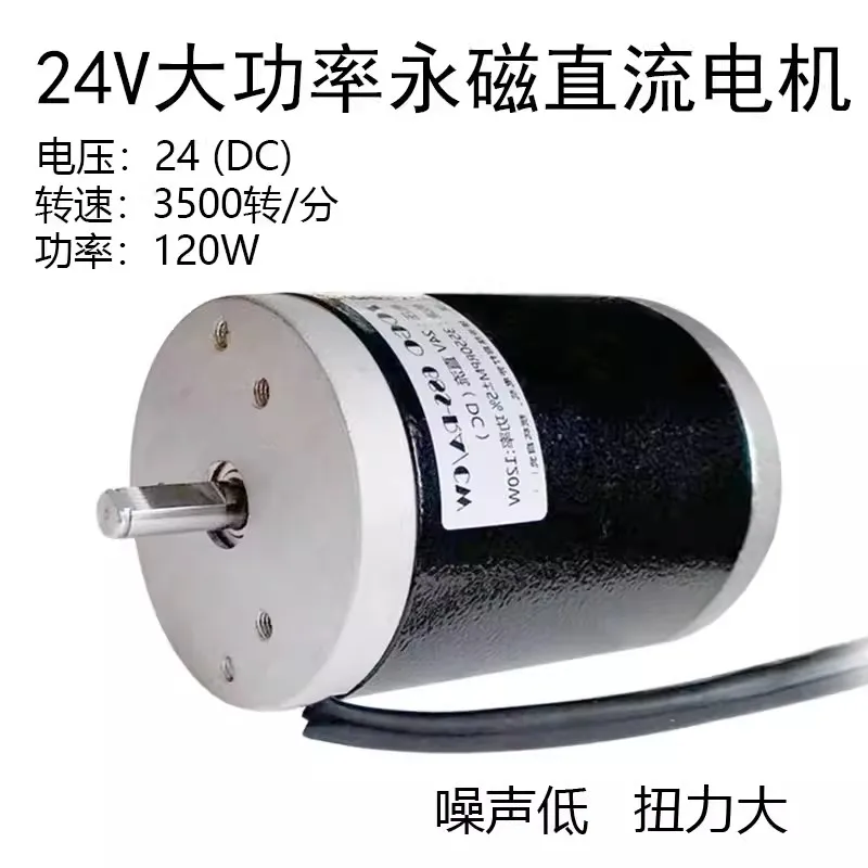 24V 120W 3500 RPM High Torque Low Noise Double Ball Bearing Micro Buddha Ball Lathe DC Motor