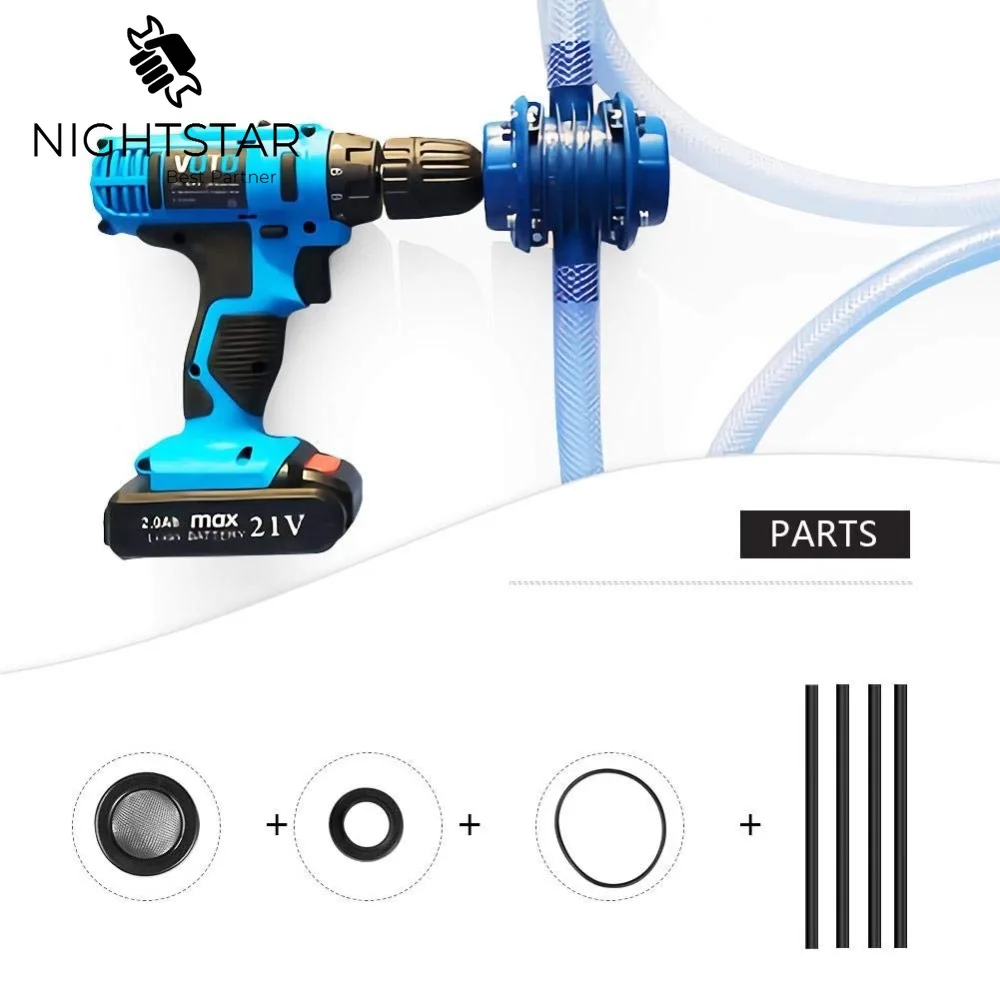 Blue Electric Drill Water Pump Self-Priming DC Pumping Self-Priming Centrifugal Pump Household Electric Drill Accessories