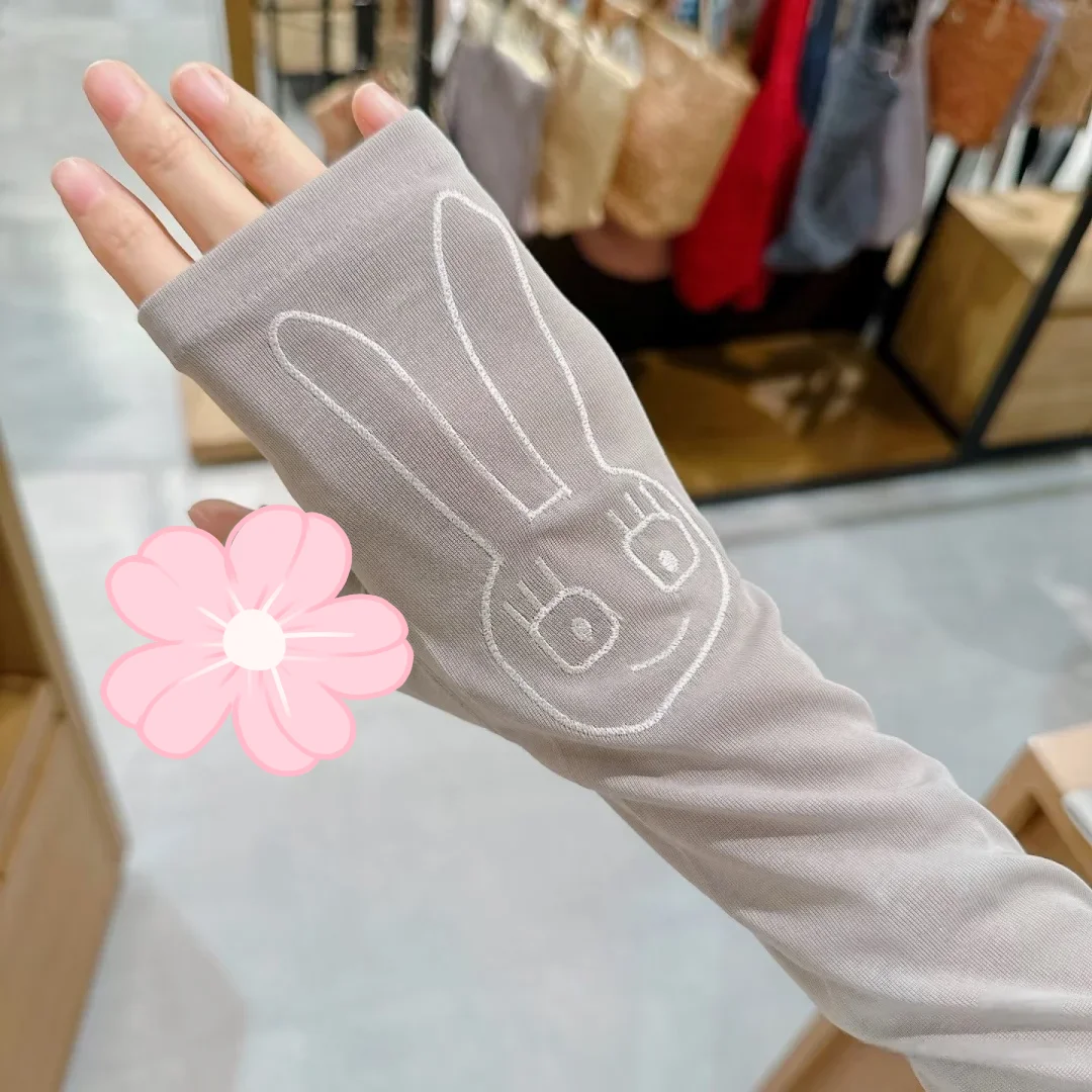 

Summer Sun Protection Sleeves Women's Embroidered Butterfly Ice Sleeves Outdoor Cycling Arm Guards Wrist Guards Fairy Grunge