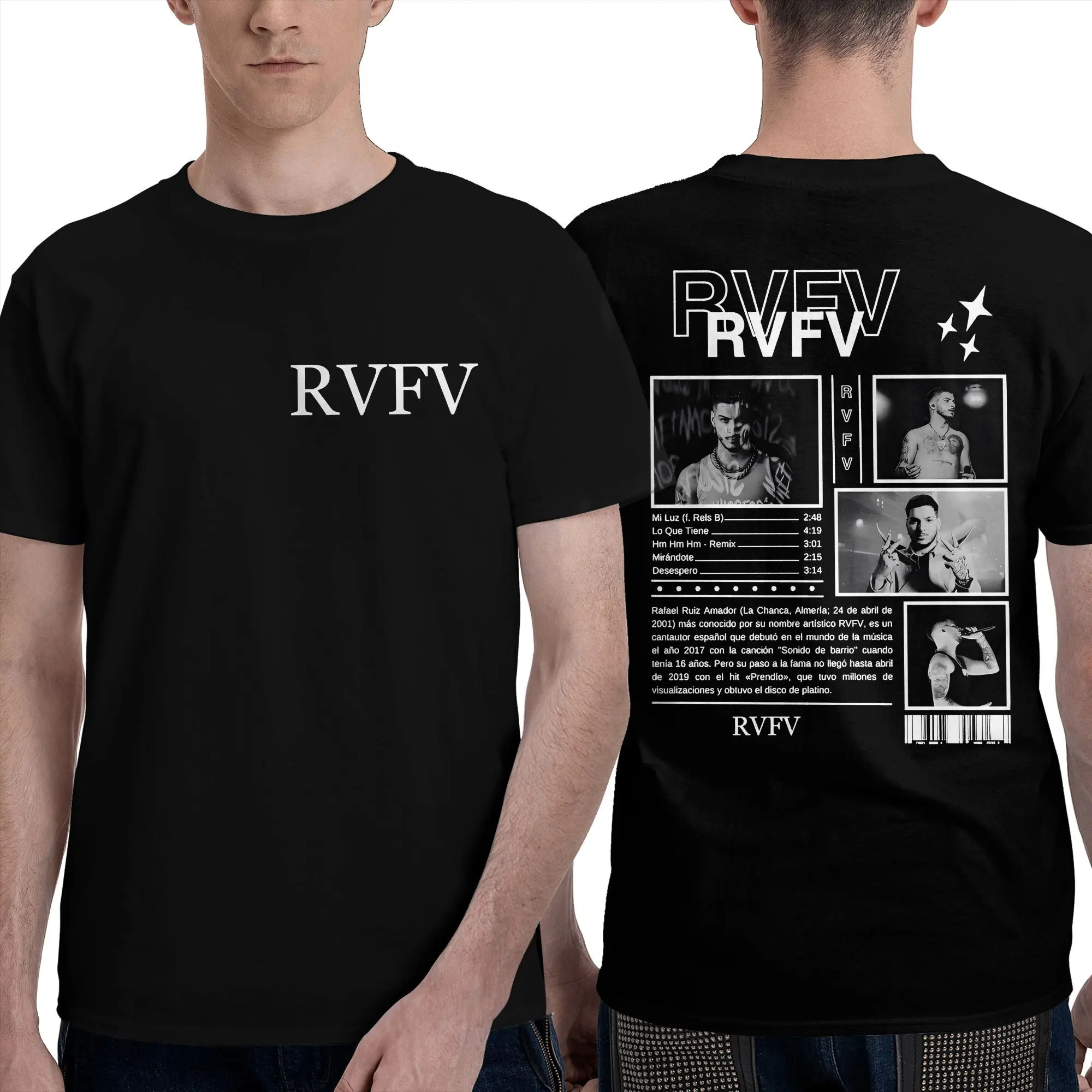 오버사이즈 티셔츠 래퍼 RVFV 엘티부론 투어 2025 코튼 티셔츠 힙합 티셔츠 남성용 여름 Y2K 재미있는 반팔 옷