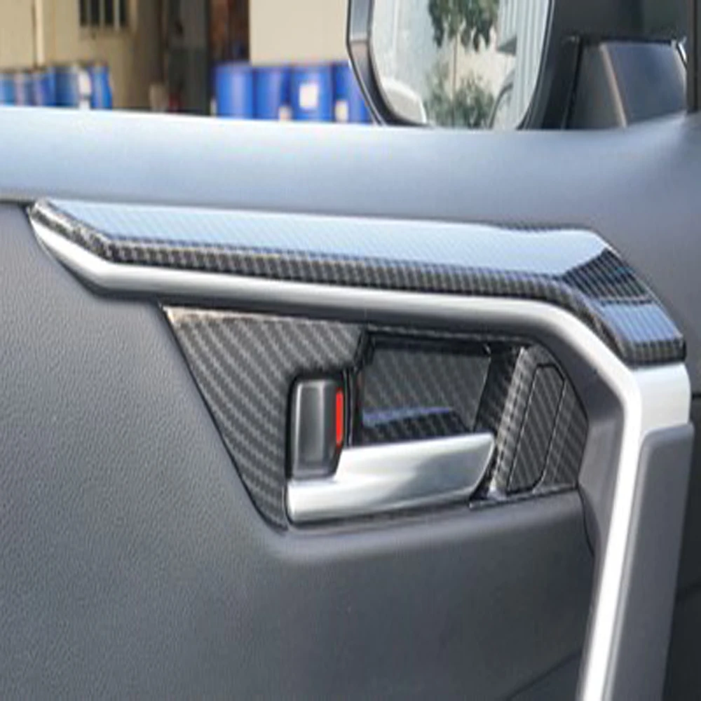 

Для Toyota RAV4 RAV 4 2019 2020 2021 2022 углеродное волокно внутренняя панель двери автомобиля подлокотник Крышка отделка Автомобильное Литье Стайлинг