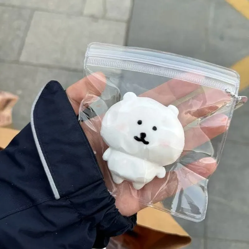 Jouet à presser en forme d'ours auto-décalant, transparent, kawaii, jouet sensoriel anti-stress, cadeaux pour enfants