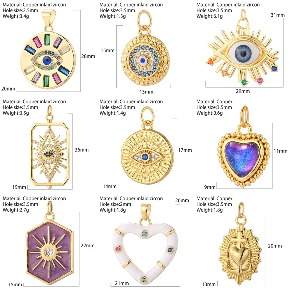 10 Stück türkische böse blaue Augen Herz Schmetterling Charms für SchmuckherstellungCross Ojo Turco Diy Armband Halskette Ohrringe Großhandel – Detail 1