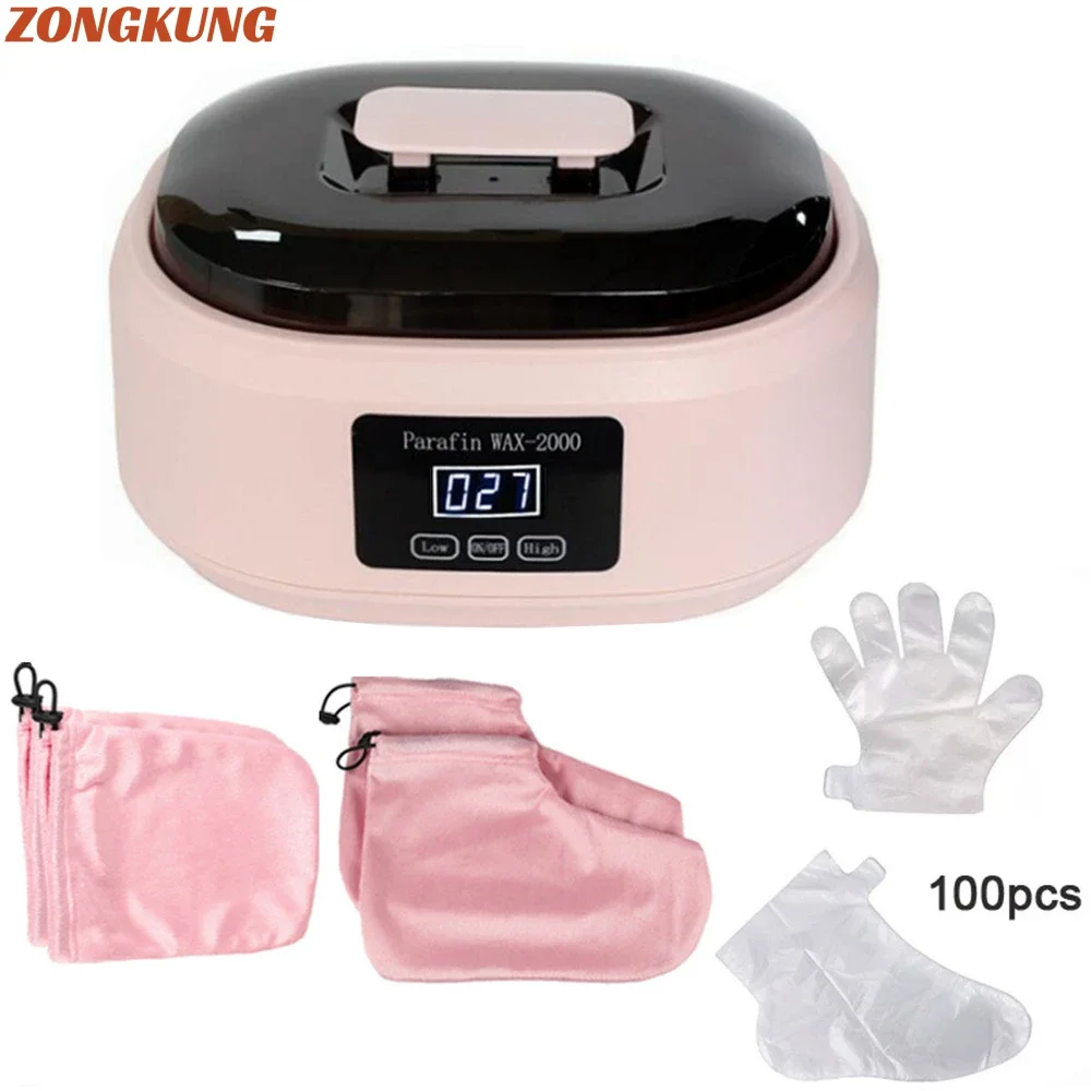 2L Paraffin Wax Machine Paraffin Bath Kit Wax Melts for Feet and Hand Paraffin Wax Warmer Foot Mask Moisturizing Socks