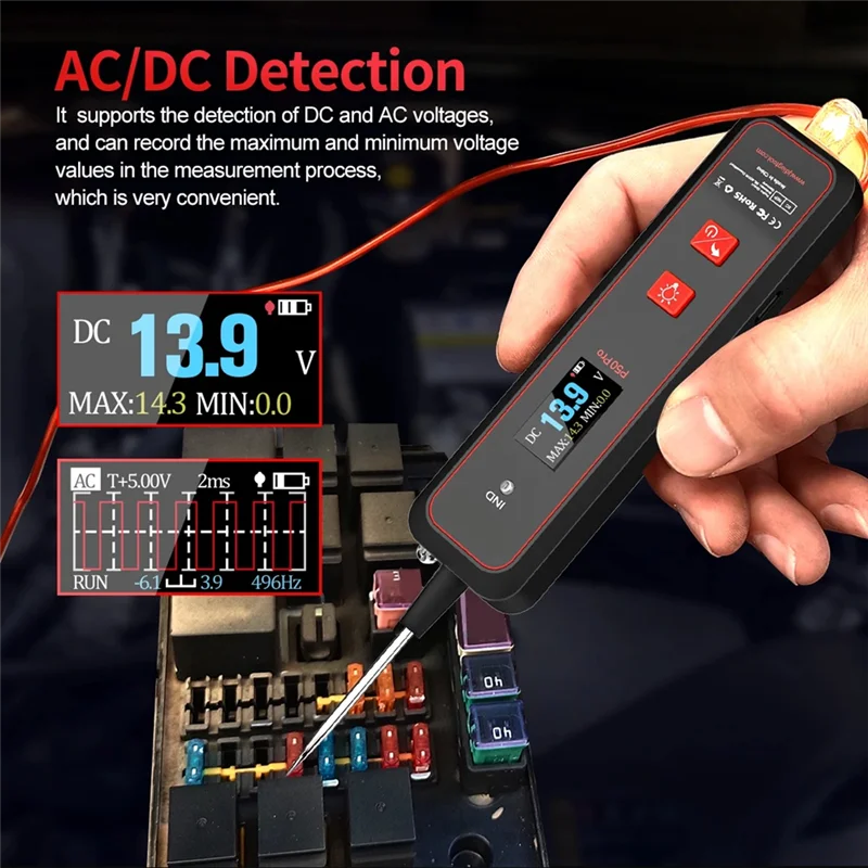 A60F-P50pro Mini Oscilloscope Automotive Circuit Tester Multifunctional 0-45V Circuit System Electrical  Tools