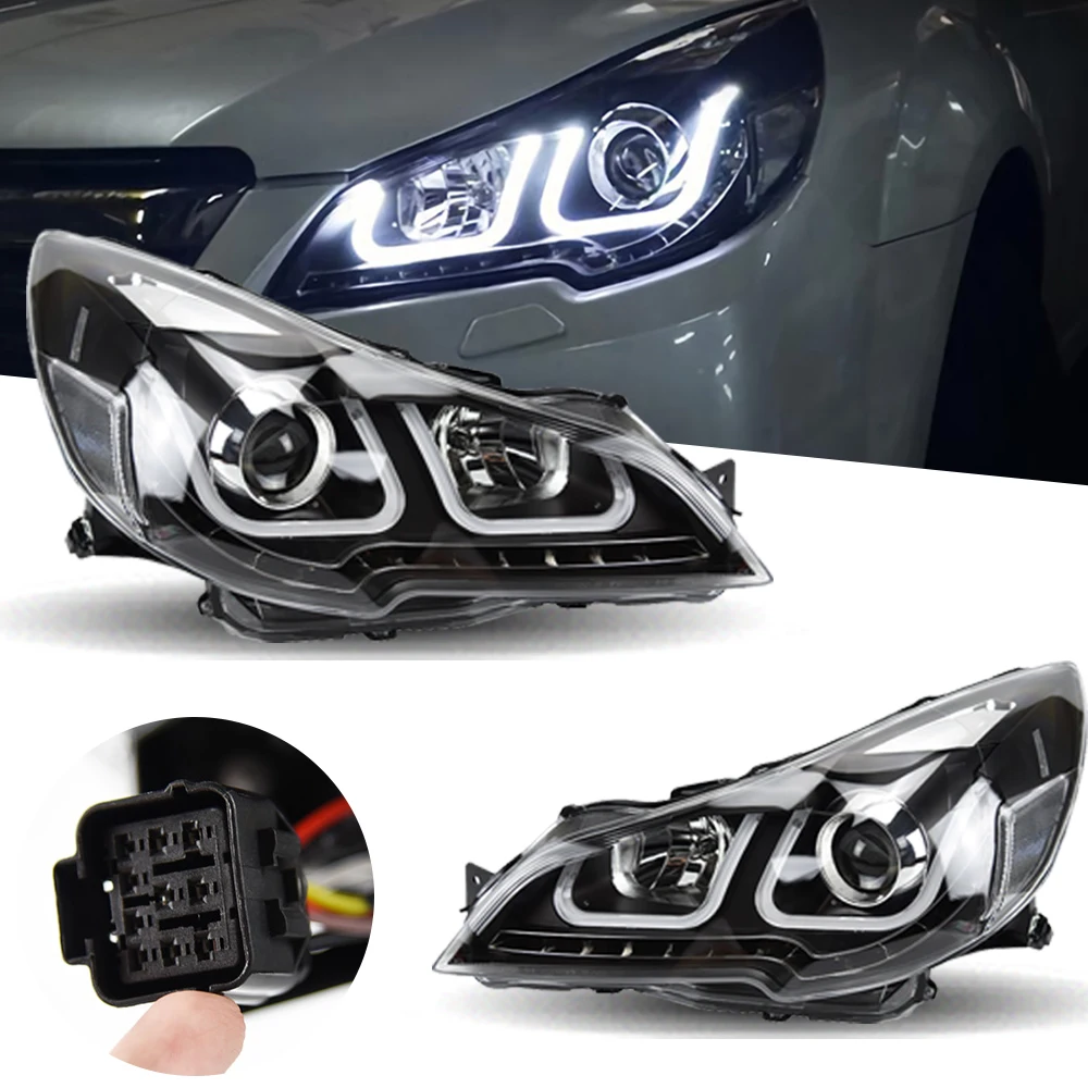 Headlight For Outback LED Headlights 2010-2015 Head Lamp Car Styling DRL Signal Projector Lens Auto Accessories Front Lights