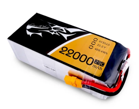 

22000mAh 6S 22.2V 488wh LiPO Battery Burst 25C for Big Load Multirotor Hexacopter Octocopter