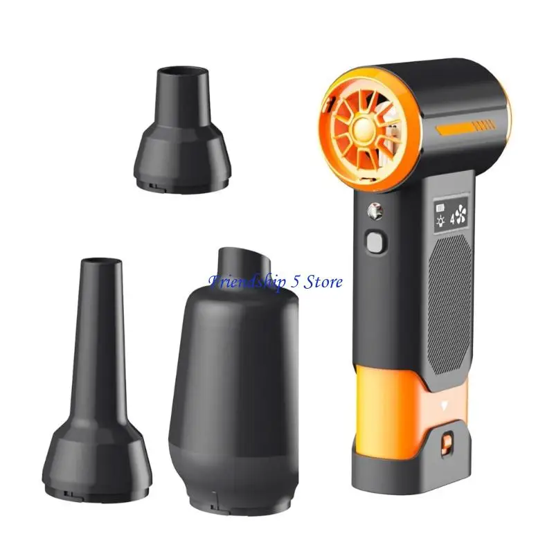 T8WC 8000mAh Cordless Fan Powerful Motor Air Blower Cooling Fan Handheld Dust Blower Speed Adjustment For Industrial Use
