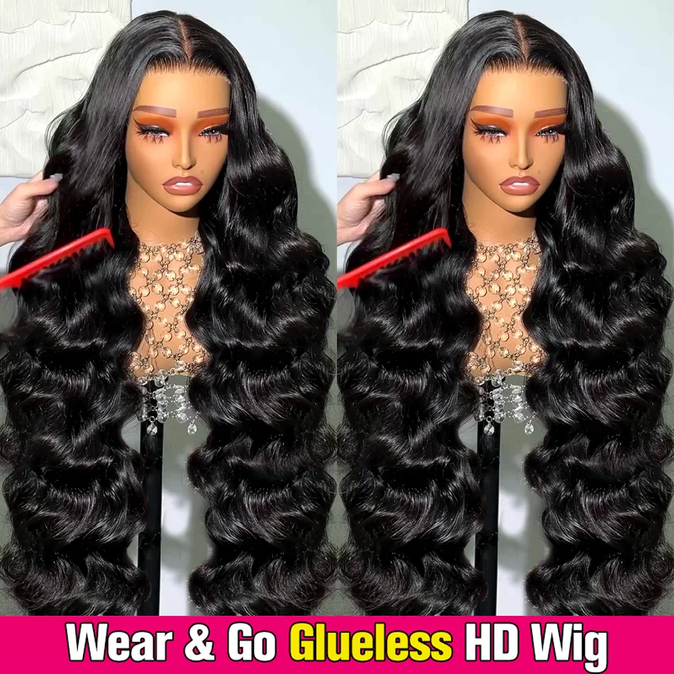 

Wear Go Glueless Wig Body Wave Lace Front Human Hair Wigs 13x6 HD Lace Frontal Wig Human Hair Glueless 6x4 HD Lace Closure Wigs
