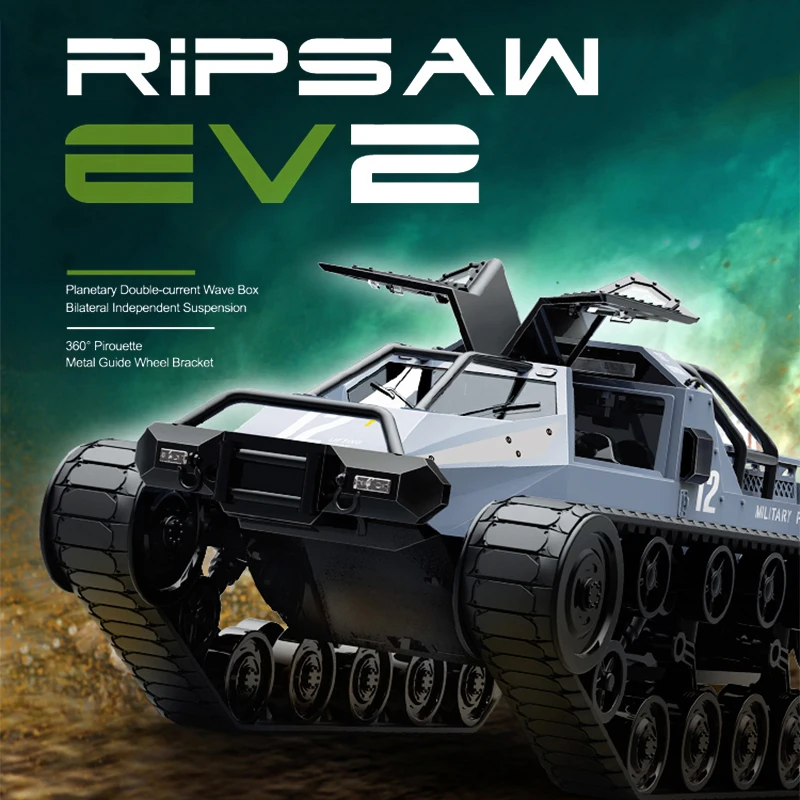 

1:12 Army Ripsaw EV2 Model Kids Boys Toys High-tech Four-wheel Drive Cars 2.4G RC TANK Claming Off-road Tracked Vehicle COOLBANK