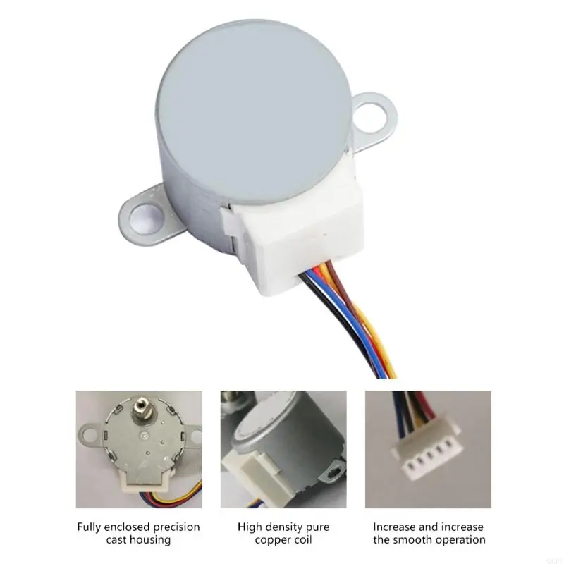 موتور 24BYJ48 5 فولت تباطؤ محرك متدرج 4-phase 5-wire كاميرا لا سلكية شاشات محرك متدرج 4 المرحلة 5 سلك