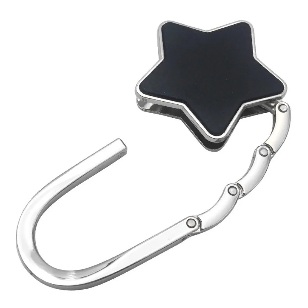 Durable Five-point Star Purse Hook Foldable Alloy Purse Holder Portable Creative Handbag Hanger for Women