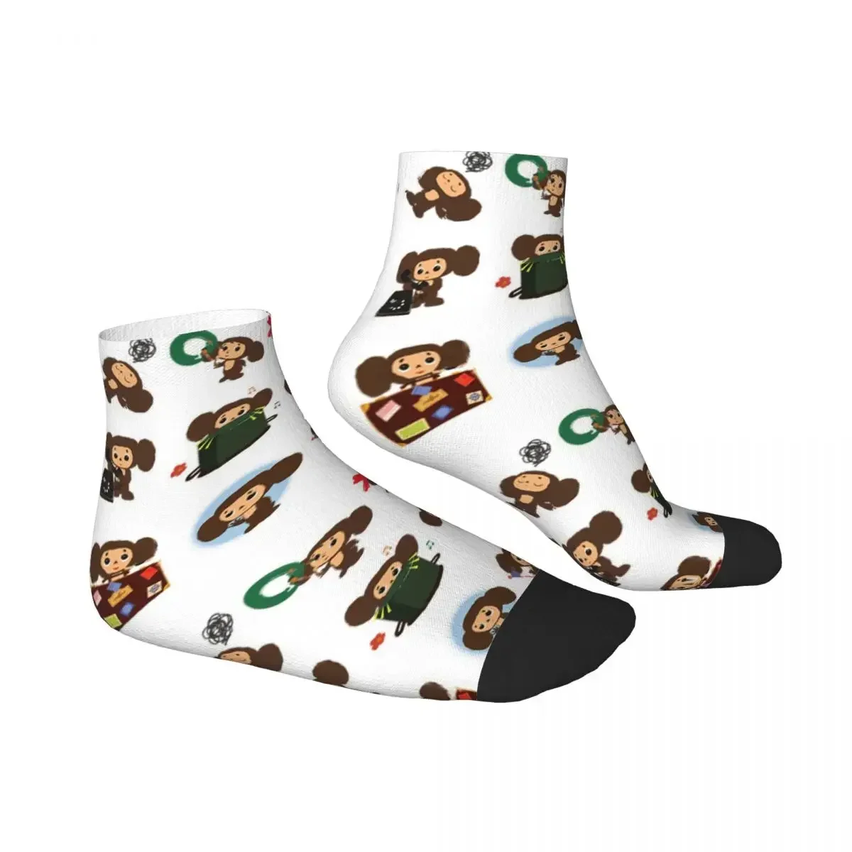 Cheburashka Socks Harajuku Sweat Absorbing Stockings All Season Socks Accessories for Man's Woman's Gifts