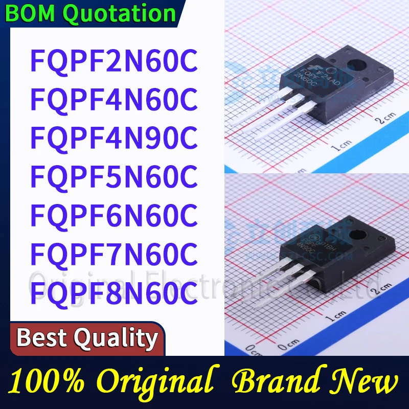 

5 шт./лот FQPF2N60C FQPF4N60C FQPF4N90C FQPF5N60C FQPF6N60C FQPF7N60C FQPF8N60C В наличии Оригинальные высококачественные
