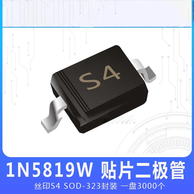 Original long-crystallization long-electric B5819W WS WT surface mount diode with silk screen printing S4 SOD-323 123 523