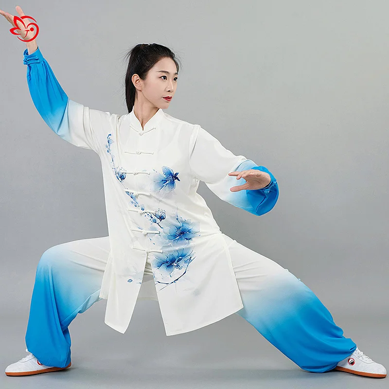 Custom Ombre Tai Chi Suit for Martial Arts Competition, 2025 Unisex Spring/Autumn Premium Training Wear