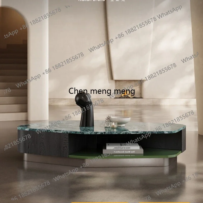 

Italian Minimalist Coffee Table Living Room Home Designer Modern Light Luxury Marble Coffee Table