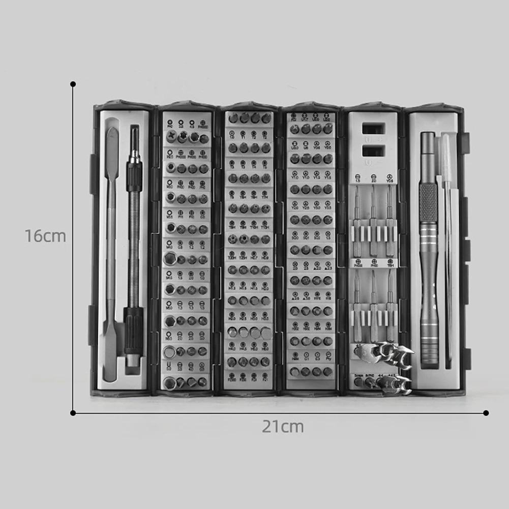 Zestaw wkrętaków precyzyjnych 128 w 1 z magnetycznym elastycznym wałkiem Profesjonalne narzędzie do naprawy okularów PC iPhone Watch Camera