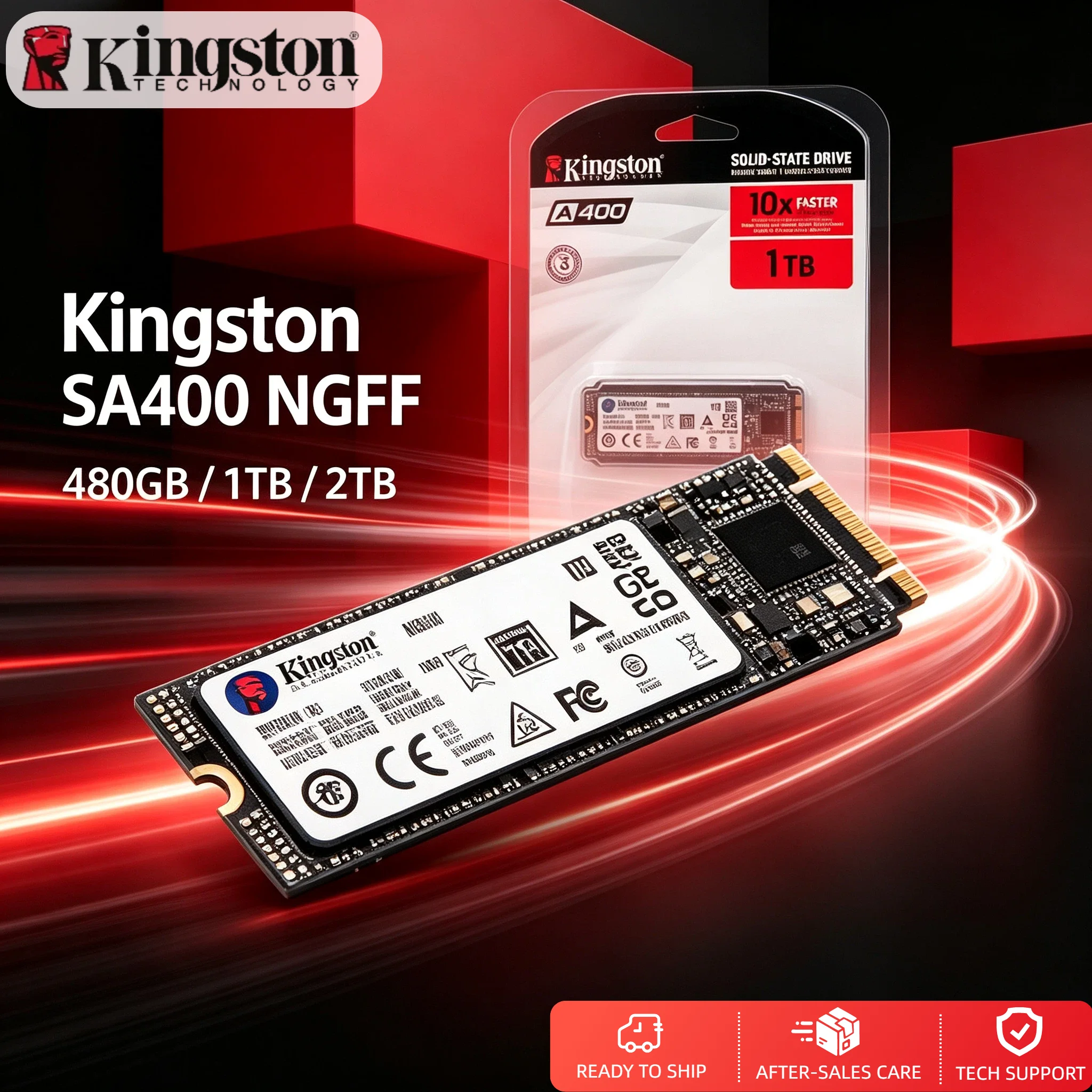 SSD Interno Kingston A400 M.2 2280 SATA 2TB 1TB 480GB 240GB 120GB NGFF para Desktop e Laptop Pro Max Turbo